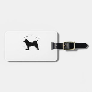 Shiba Inu Hund � Halloween Mond Silhouette Oversiz Gepäckanhänger