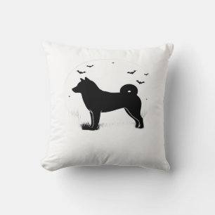 Shiba Inu Hund ? Halloween Mond Silhouette Oversiz Kissen