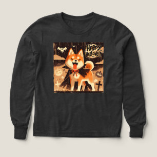 Shiba Inu Hund in Vampire gekleidet