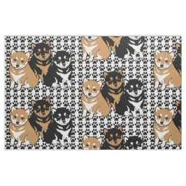 Shiba Inu Hund Rasse Fabric Stoff