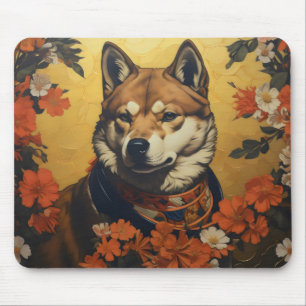 Shiba Inu Hund Samurai Mousepad