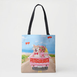 Shiba Inu Hund Valentinstag LKW Herzen