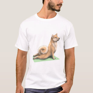 Shiba Inu Hund Yoga Pose Meditation Zen Workout Ex T-Shirt