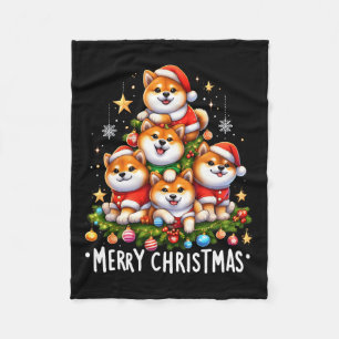 Shiba Inu Hunde frohe Weihnachten Weihnachten Weih Fleecedecke
