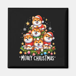 Shiba Inu Hunde frohe Weihnachten Weihnachten Weih Magnet
