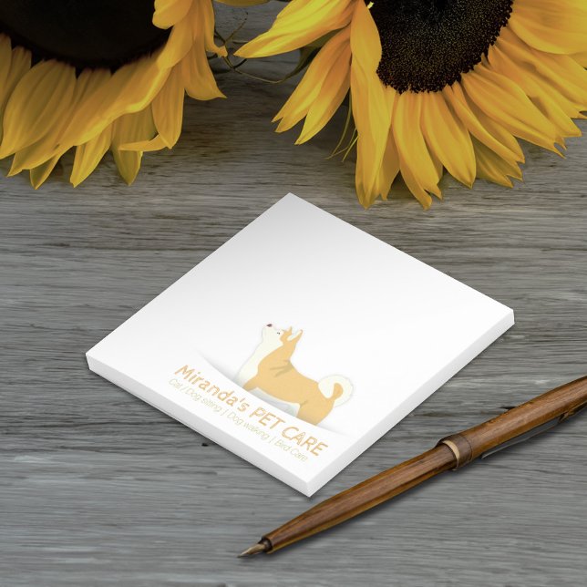 Shiba Inu Hundepflege Sitzen Baden & Grooming Post-it Klebezettel (Von Creator hochgeladen)