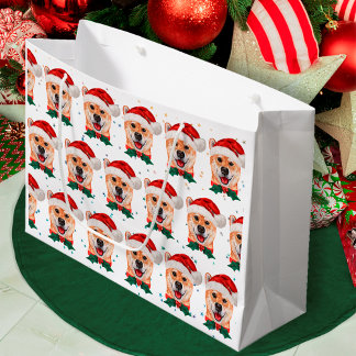 Shiba Inu Hunderasse Weihnachtssterne Große Geschenktüte