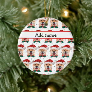 Shiba Inu Hunderasse Weihnachtssterne Keramik Ornament