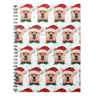Shiba Inu Hunderasse Weihnachtssterne Notizblock