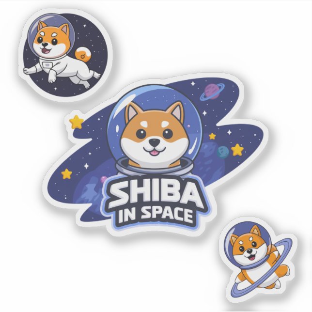 Shiba Inu in Space, Shiba Inu Aufkleber (Vorderseite)