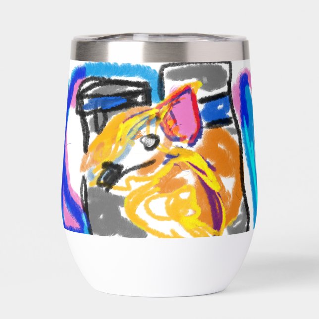 Shiba Inu in Stadt (Rückseite)