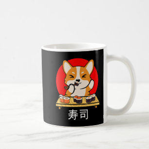 Shiba Inu isst Sushi Kawaii Neko Geschenk Anime Kaffeetasse
