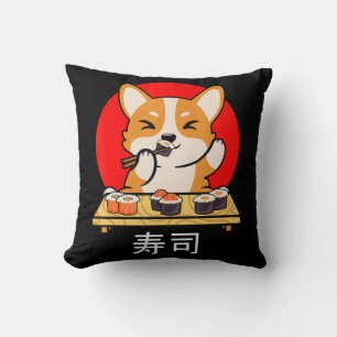 Shiba Inu isst Sushi Kawaii Neko Geschenk Anime Kissen