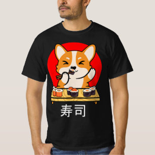 Shiba Inu isst Sushi Kawaii Neko Geschenk Anime T-Shirt