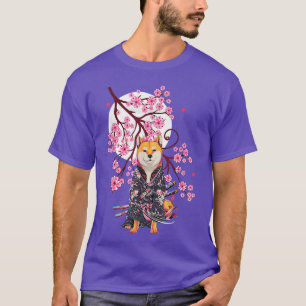 Shiba Inu Japanisch Ästhetik Sakura Cherry Bloss T-Shirt