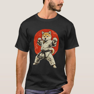 Shiba Inu Karate Meister Lustiger Kampfsport Hund T-Shirt