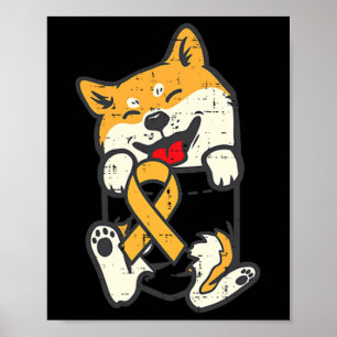 Shiba Inu Kinder Krebs Band Bewusstsein Hund Su Poster