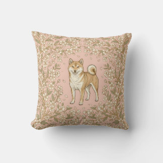 Shiba Inu Kirschblüten-Kissenbezug Kissen