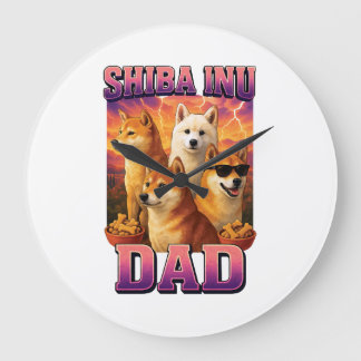 Shiba Inu Kopie Kopie Kopie Große Wanduhr