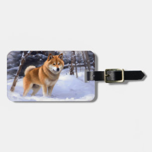 Shiba Inu Let It Schnee Weihnachten Gepäckanhänger