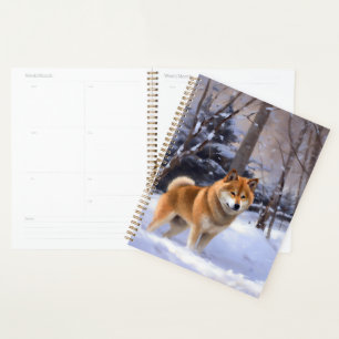 Shiba Inu Let It Schnee Weihnachten Planer