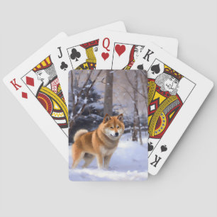Shiba Inu Let It Schnee Weihnachten Spielkarten