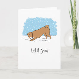 Shiba Inu Let It Snow - Happy Hund Weihnachten Wei