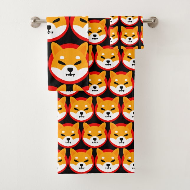Shiba Inu Logo Badetuch Set (Insitu)