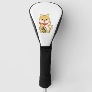 Shiba Inu Lucky Cat Pose Golf Headcover