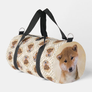 Shiba Inu Malerei Rotes Niedliches Original Hausti Duffle Bag