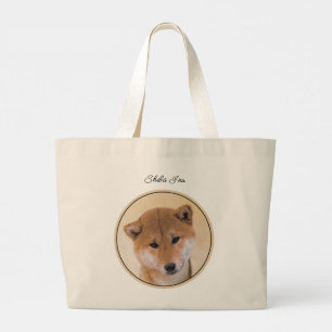 Shiba Inu Malerei Rotes Niedliches Original Hausti Jumbo Stoffbeutel