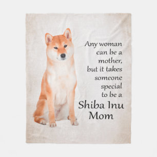 Shiba Inu Mama-Fleece-Decke Fleecedecke