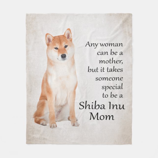 Shiba Inu Mama-Fleece-Decke Fleecedecke (Vorderseite)