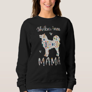 Shiba Inu Mama Floral Dog Mama Liebe Sweatshirt
