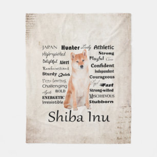 Shiba Inu Merkmal-Fleece-Decke Fleecedecke