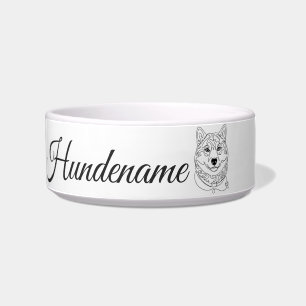 Shiba Inu Minimalist Line Art personalized bowl Napf