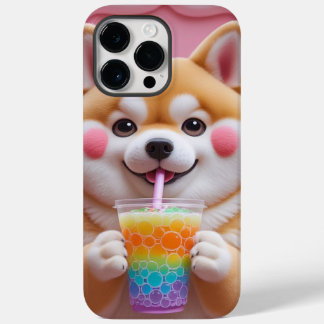 Shiba Inu mit Rainbow Bubble Tee Telefon Case-Mate iPhone 14 Pro Max Hülle