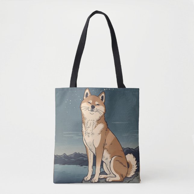 Shiba Inu Mondlicht-Tasche (Vorderseite)