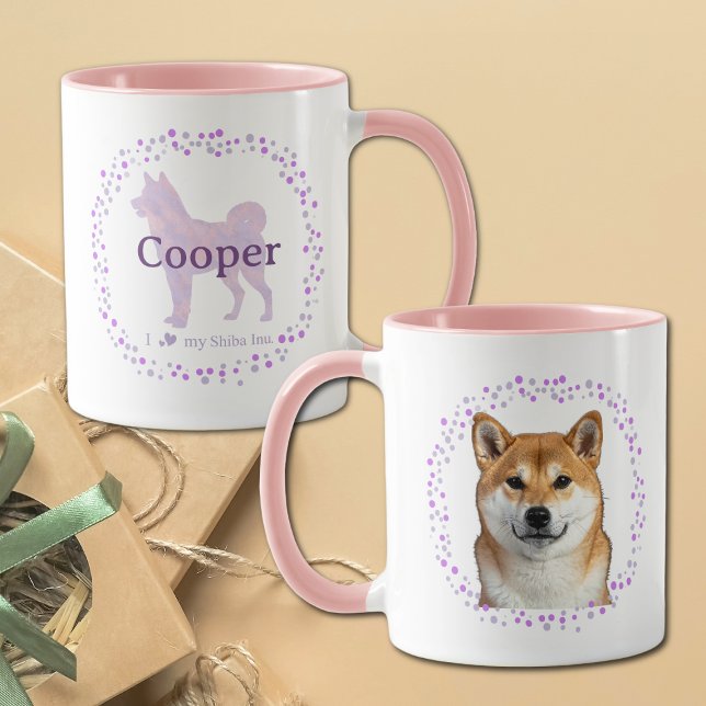 Shiba Inu Mug – Personalized Pastel Lavender Gift Tasse (Von Creator hochgeladen)