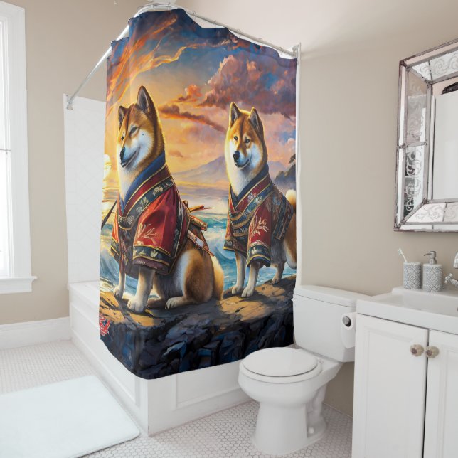 Shiba Inu nach dem Design Shore 02 von Rich AMeN G Duschvorhang (Beispiel)