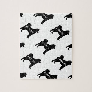 Shiba Inu Name Silo Schwarz Puzzle