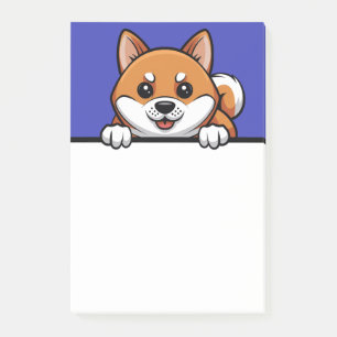Shiba Inu Niedlich Peeking Shiba Welpe Dog Lover G Post-it Klebezettel