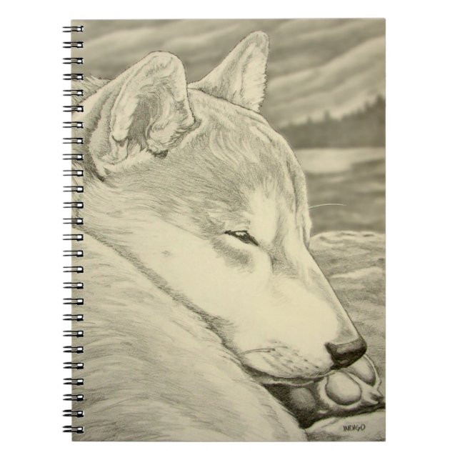 Shiba Inu Notebook Husky Art Gifts Shiba Inu Büche Notizblock (Vorderseite)