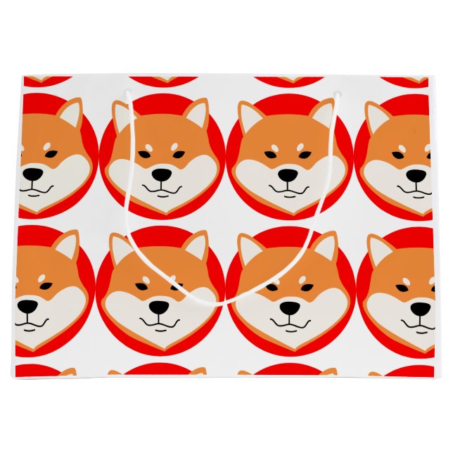Shiba Inu Original Large Geschenktasche Große Geschenktüte (Vorderseite)