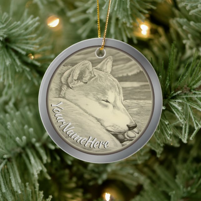 Shiba Inu Ornament Personalized Dao Art Dekoration (Baum)