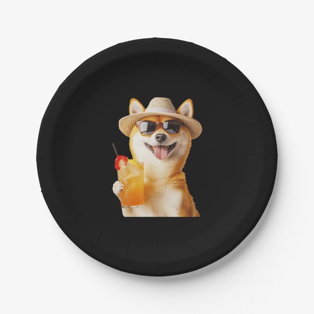 Shiba Inu Pappteller (Vorderseite)