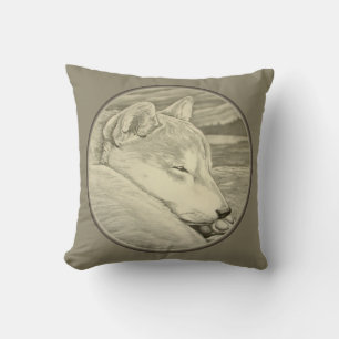 Shiba Inu Pillow Dog Lover Art Throw Kissen
