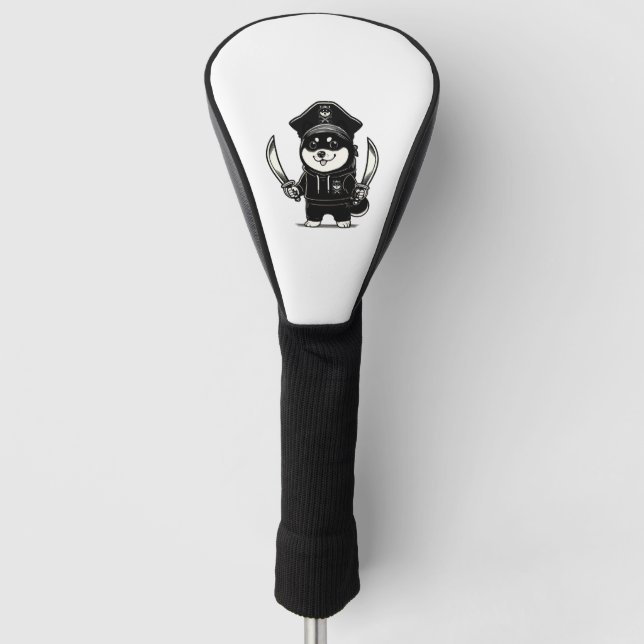 Shiba Inu Pirate Golf Headcover (Vorderseite)