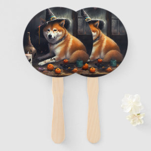 Shiba Inu Pumpkins Halloween Beängstigend Fächer