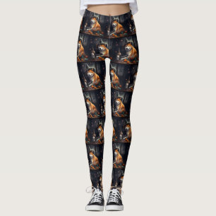 Shiba Inu Pumpkins Halloween Beängstigend Leggings